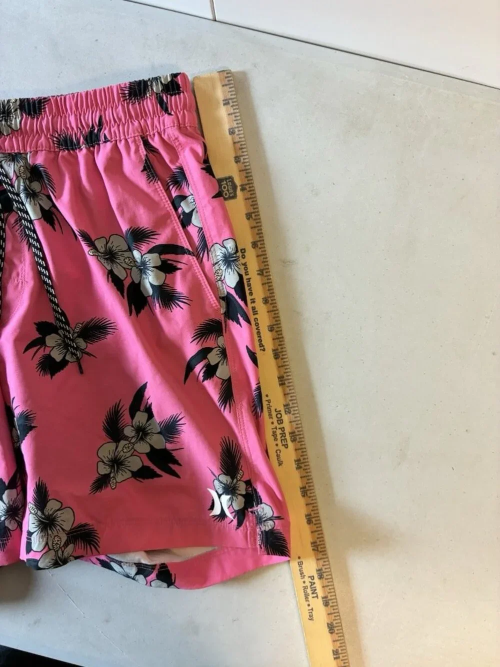 Hurley Board Shorts Swim Trunks‎ Pink Hawaiian Floral Small